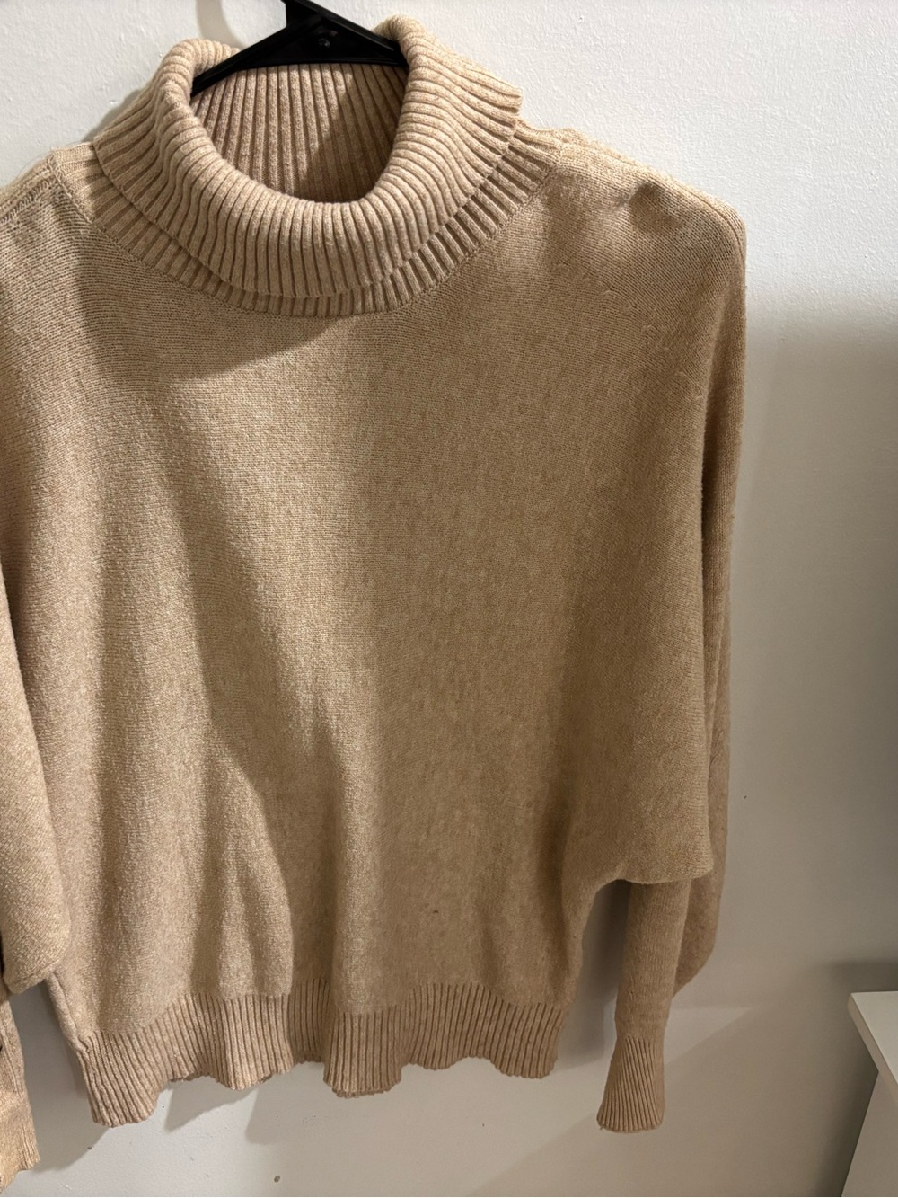 beachlunchlounge Beige Turtleneck Sweater